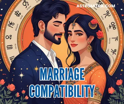 Astrology-based marriage compatibility chart showing love and relationship alignment by birth chart