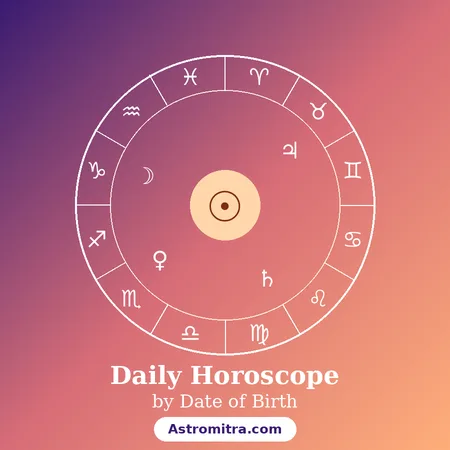 Daily horoscope by date of birth: the zodiac wheel with the transiting planets
