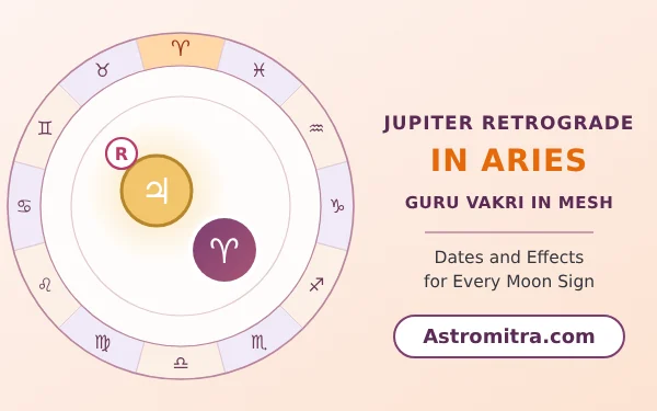 Jupiter retrograde in Aries: Guru turning back in the fire sign of Mars, Astromitra.com