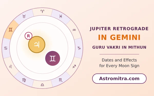 Jupiter retrograde in Gemini: Guru turning back in Mercury's sign of learning, Astromitra.com