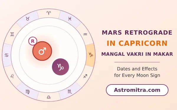 Mars retrograde in Capricorn: exalted Mangal moving backwards in Saturn's sign, Astromitra.com