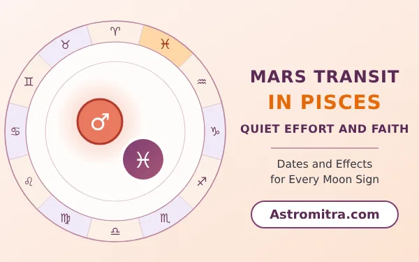 Mars transit in Pisces: Mars in Jupiter's water sign, Astromitra.com
