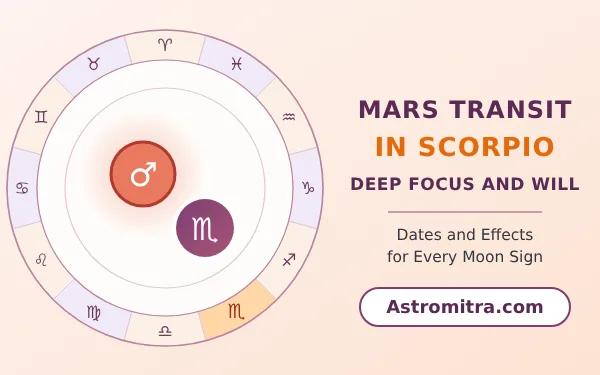 Mars transit in Scorpio: Mars in its own water sign, Astromitra.com