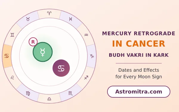 Mercury retrograde in Cancer: Budh turning back in the Moon's sign, Astromitra.com