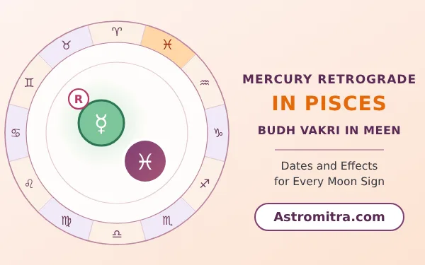 Mercury retrograde in Pisces: debilitated Budh moving backwards in Jupiter's sign, Astromitra.com