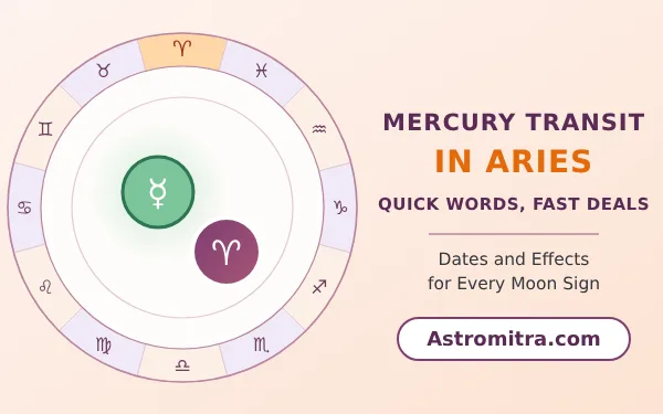 Mercury transit in Aries: Budh in Mars's fire sign, Astromitra.com