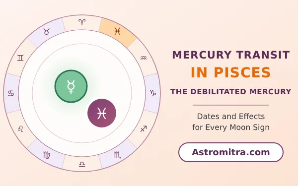 Mercury transit in Pisces: the debilitated Budh in Jupiter's water sign, Astromitra.com