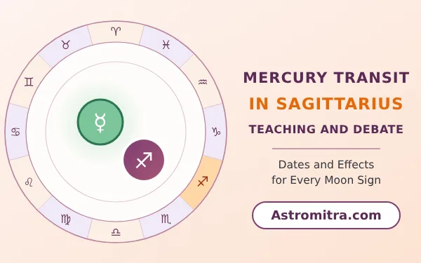 Mercury transit in Sagittarius: Budh in Jupiter's fire sign, Astromitra.com