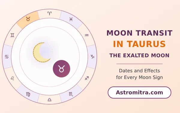 Moon transit in Taurus: the exalted Moon in Venus's earth sign, Astromitra.com