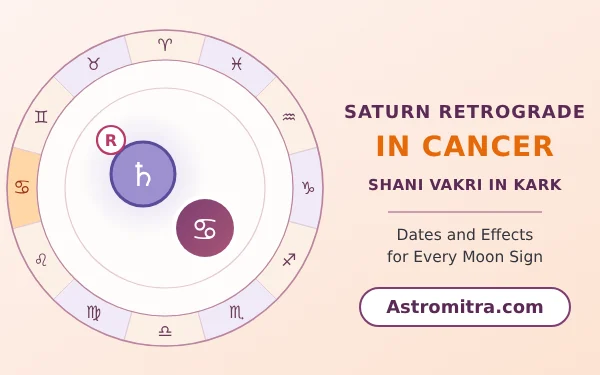 Saturn retrograde in Cancer: Shani vakri in the Moon's sign, Astromitra.com