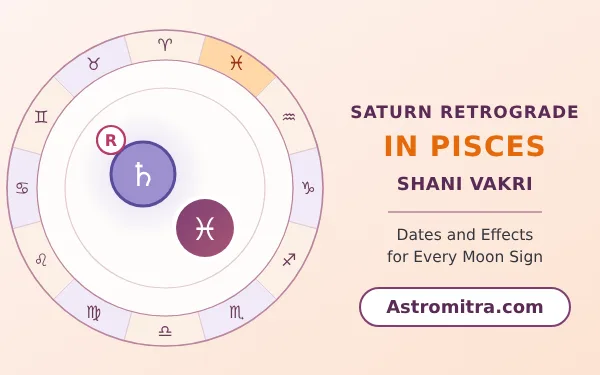 Saturn retrograde in Pisces: Shani vakri in Jupiter's water sign, Astromitra.com