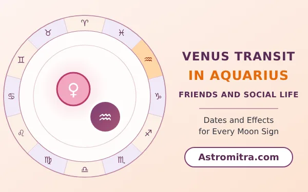 Venus transit in Aquarius: Shukra in Saturn's air sign of friendship, Astromitra.com