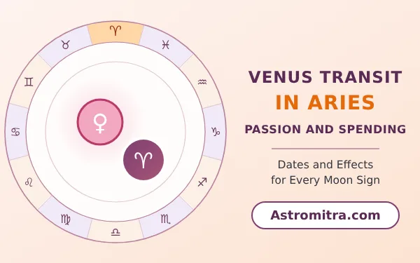 Venus transit in Aries: Shukra in the fire sign of Mars, Astromitra.com
