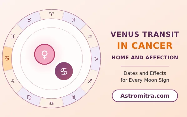 Venus transit in Cancer: Shukra in the Moon's watery sign, Astromitra.com