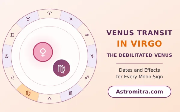 Venus transit in Virgo: debilitated Shukra in Mercury's sign, Astromitra.com