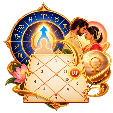 The Upapada Lagna counted from the 12th house of a birth chart